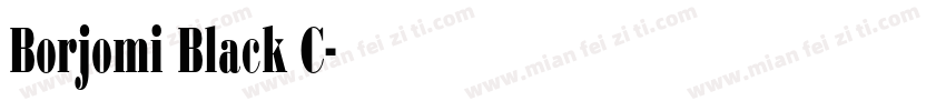 Borjomi Black C字体转换
